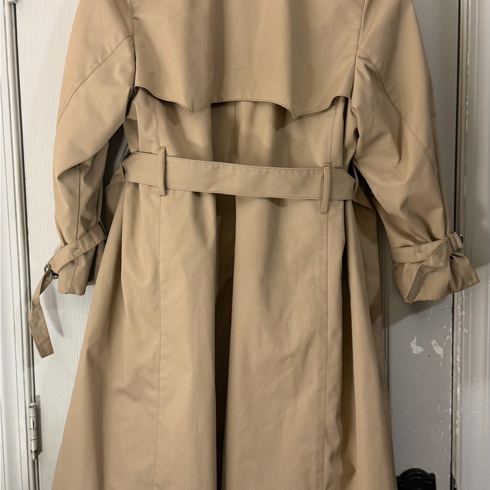 London Fog Beige Trench Coat - Picture 2 of 12